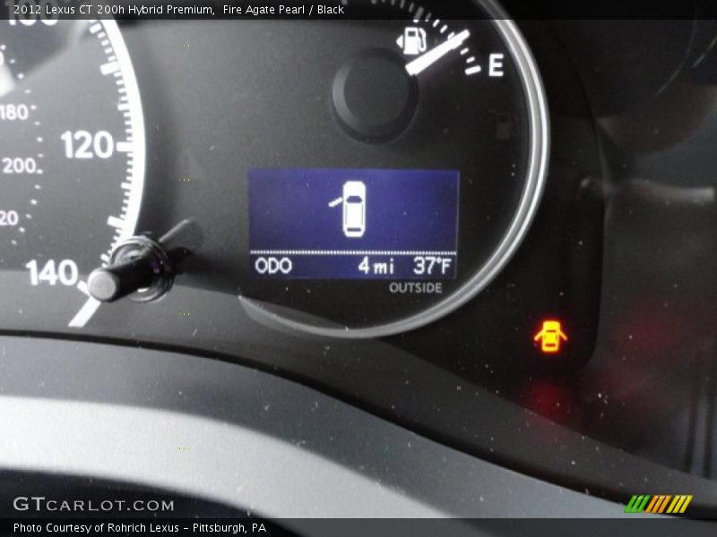 Fire Agate Pearl / Black 2012 Lexus CT 200h Hybrid Premium