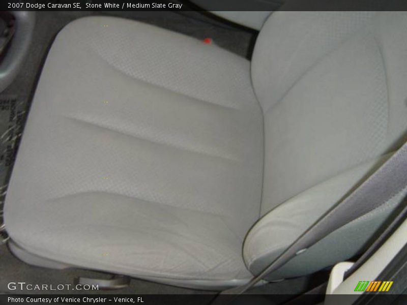 Stone White / Medium Slate Gray 2007 Dodge Caravan SE