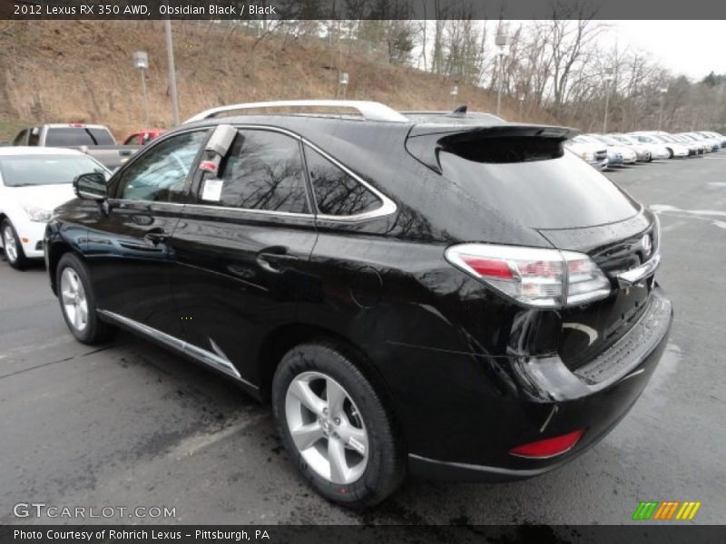 Obsidian Black / Black 2012 Lexus RX 350 AWD