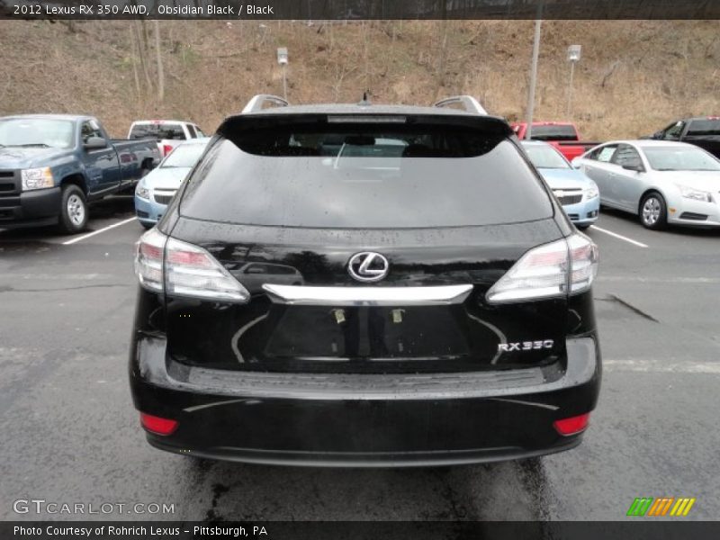 Obsidian Black / Black 2012 Lexus RX 350 AWD