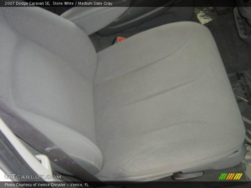 Stone White / Medium Slate Gray 2007 Dodge Caravan SE