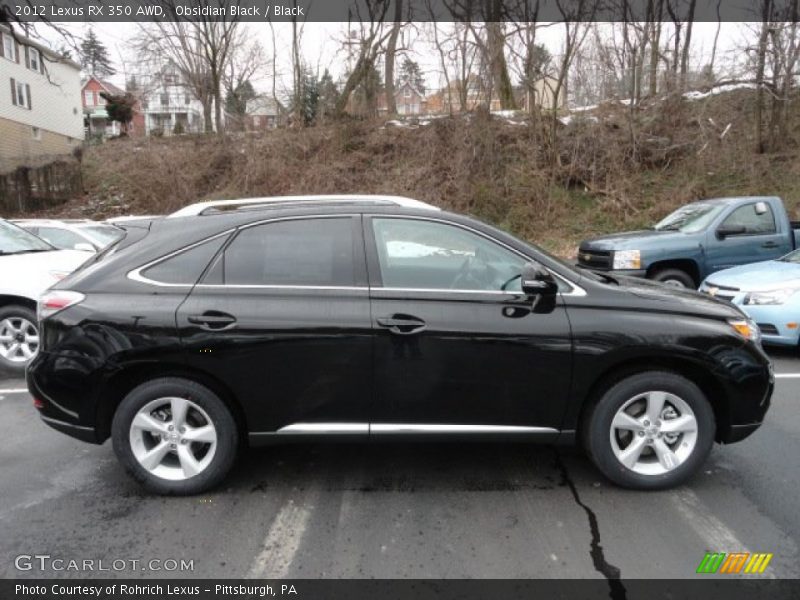 Obsidian Black / Black 2012 Lexus RX 350 AWD