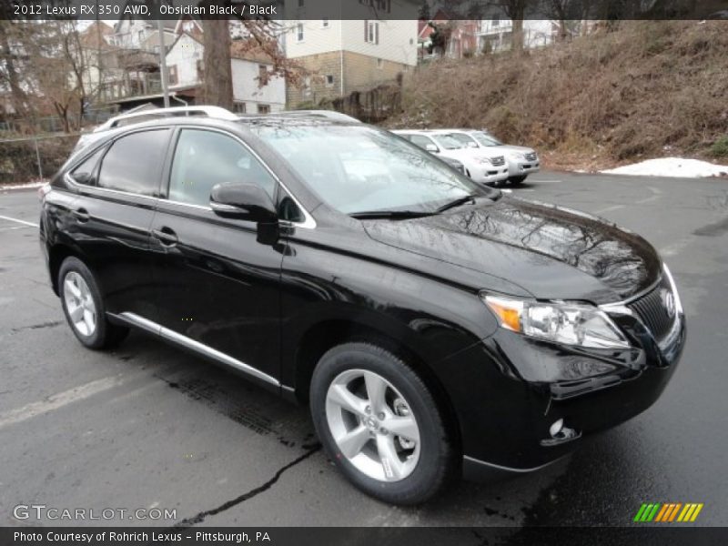 Obsidian Black / Black 2012 Lexus RX 350 AWD