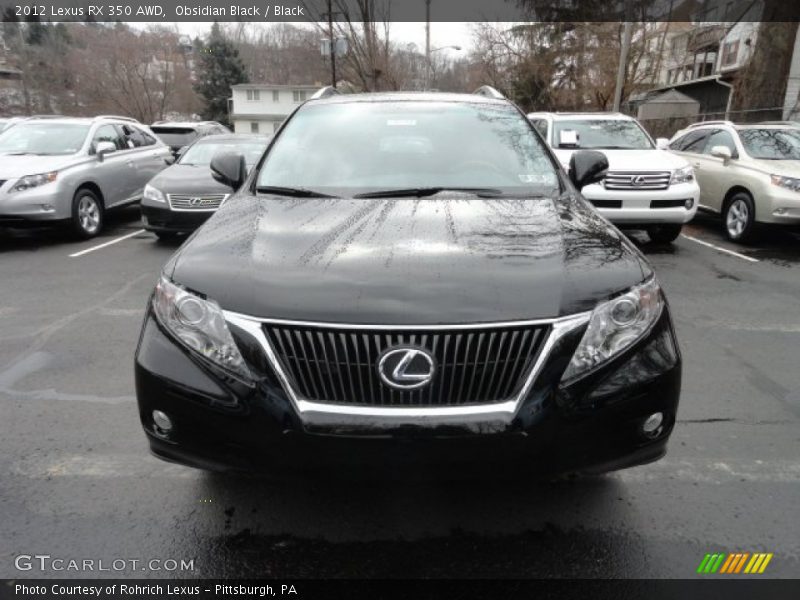 Obsidian Black / Black 2012 Lexus RX 350 AWD