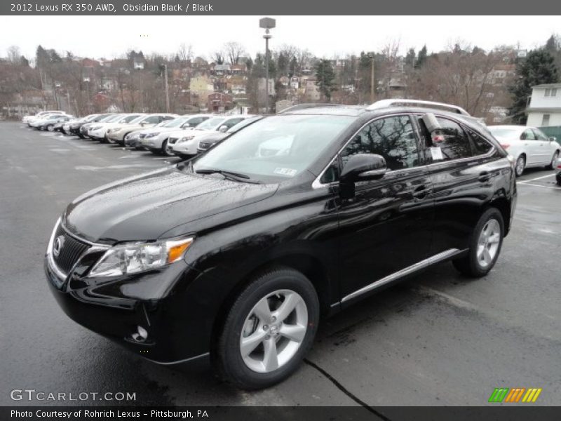 Obsidian Black / Black 2012 Lexus RX 350 AWD