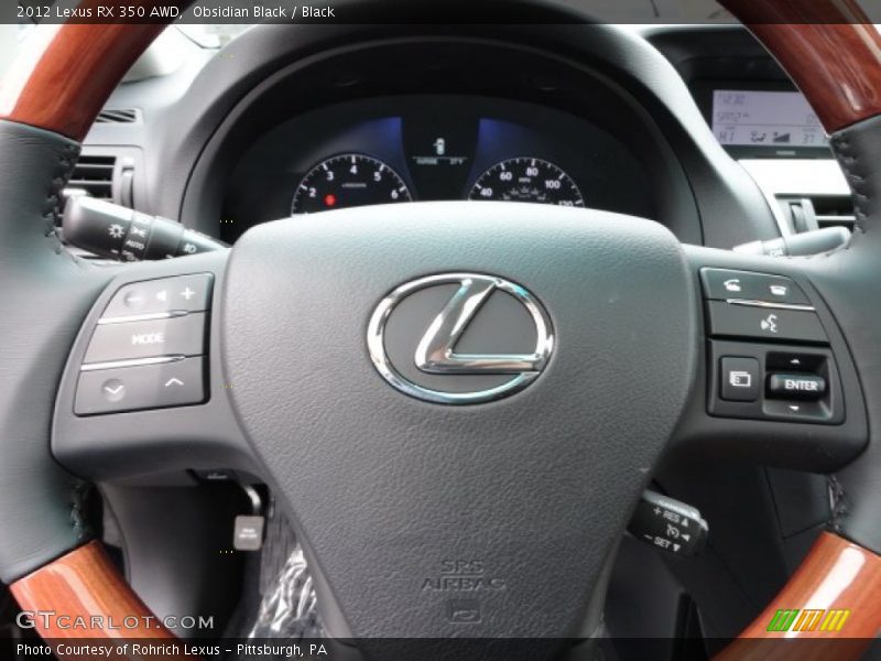 Obsidian Black / Black 2012 Lexus RX 350 AWD