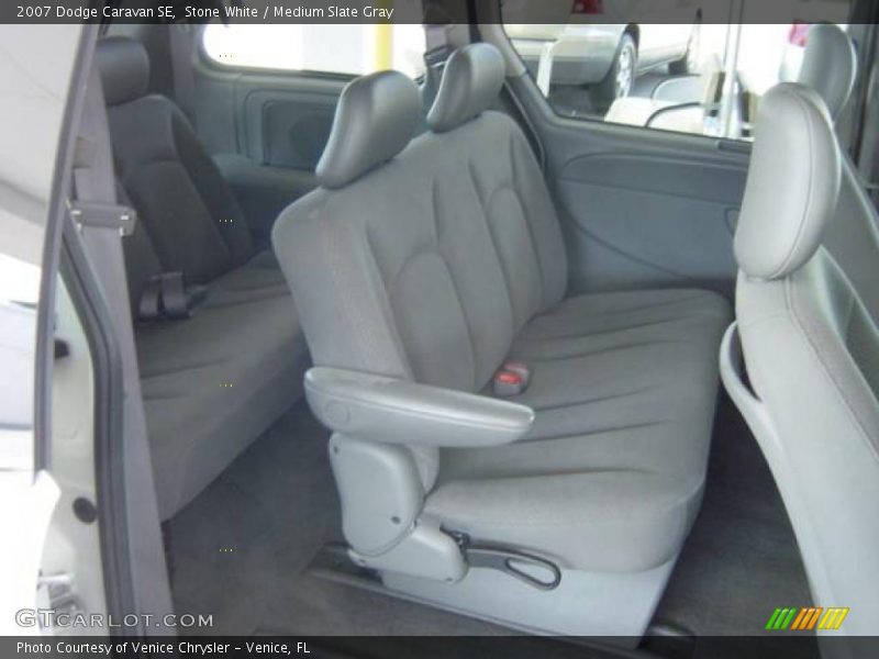 Stone White / Medium Slate Gray 2007 Dodge Caravan SE