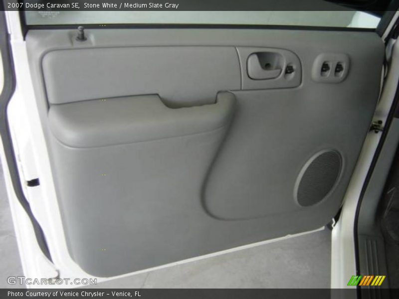 Stone White / Medium Slate Gray 2007 Dodge Caravan SE
