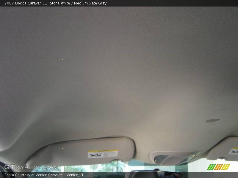 Stone White / Medium Slate Gray 2007 Dodge Caravan SE