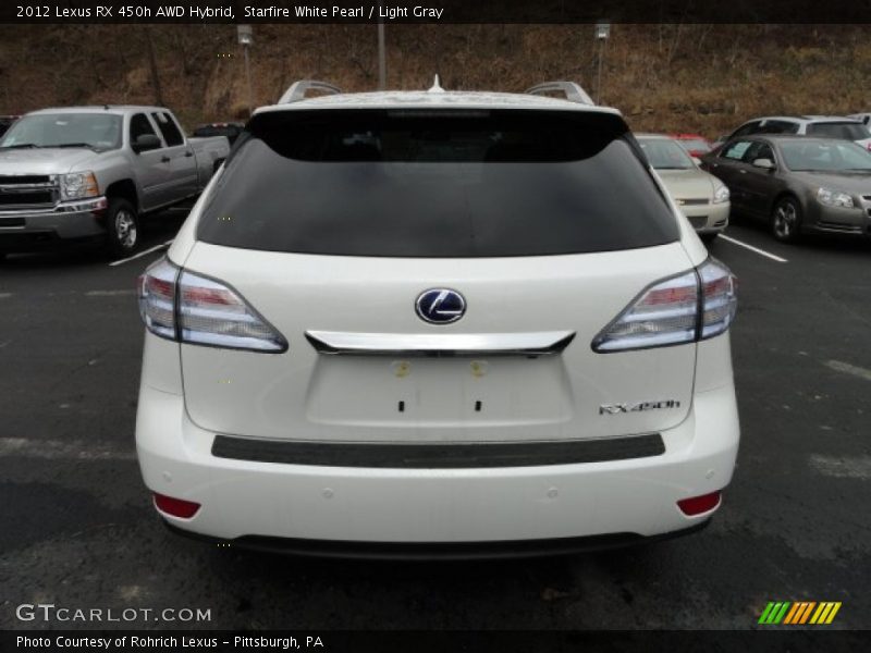 Starfire White Pearl / Light Gray 2012 Lexus RX 450h AWD Hybrid