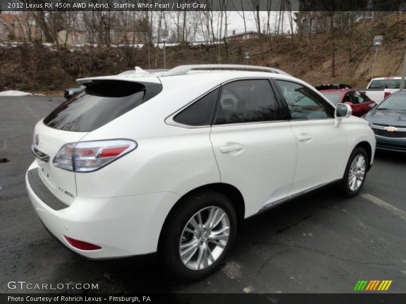 Starfire White Pearl / Light Gray 2012 Lexus RX 450h AWD Hybrid