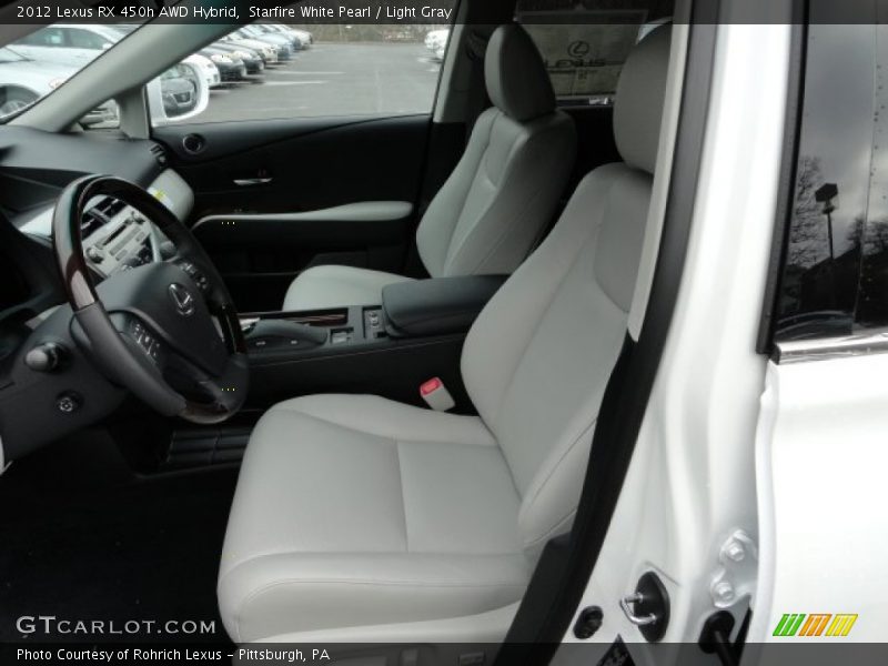 Starfire White Pearl / Light Gray 2012 Lexus RX 450h AWD Hybrid