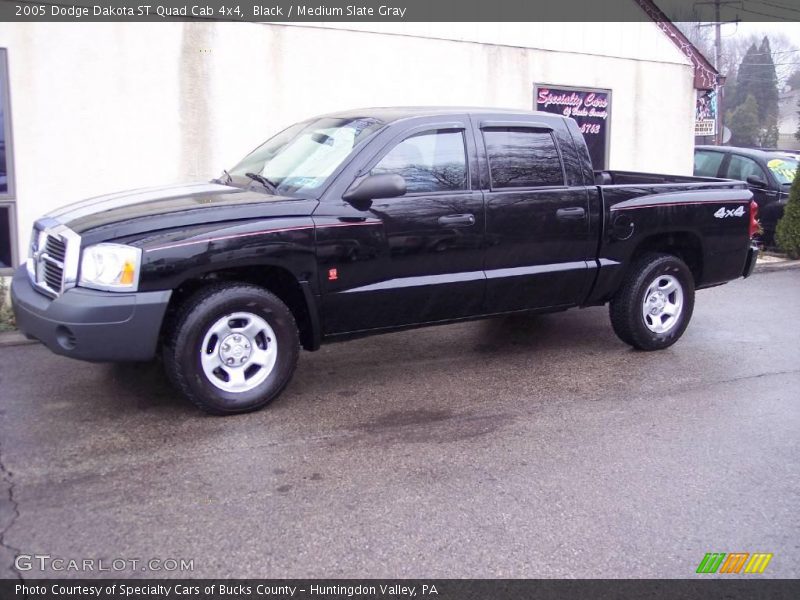 Black / Medium Slate Gray 2005 Dodge Dakota ST Quad Cab 4x4