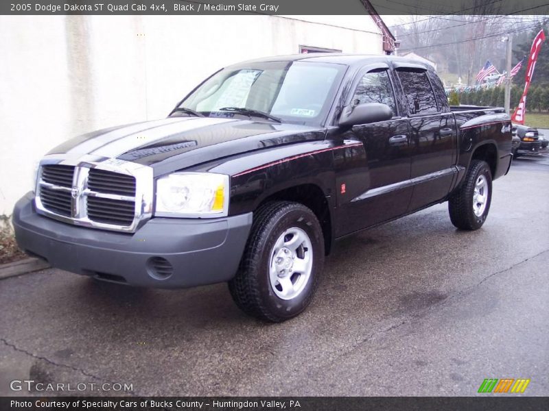 Black / Medium Slate Gray 2005 Dodge Dakota ST Quad Cab 4x4