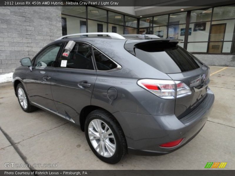 Nebula Gray Pearl / Light Gray 2012 Lexus RX 450h AWD Hybrid