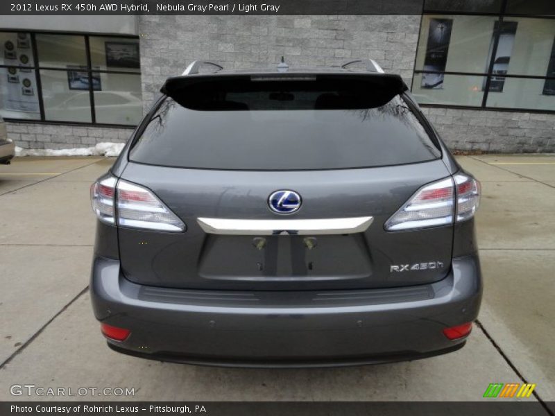 Nebula Gray Pearl / Light Gray 2012 Lexus RX 450h AWD Hybrid