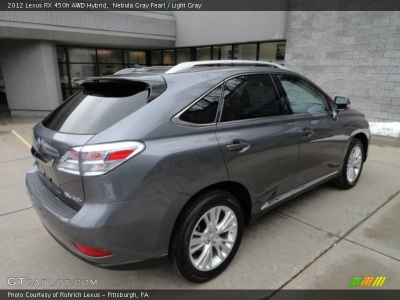 Nebula Gray Pearl / Light Gray 2012 Lexus RX 450h AWD Hybrid