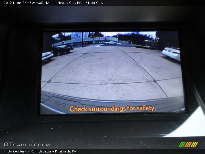 Nebula Gray Pearl / Light Gray 2012 Lexus RX 450h AWD Hybrid