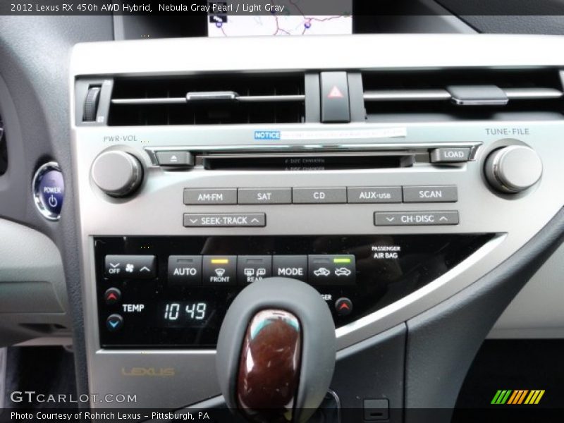 Controls of 2012 RX 450h AWD Hybrid