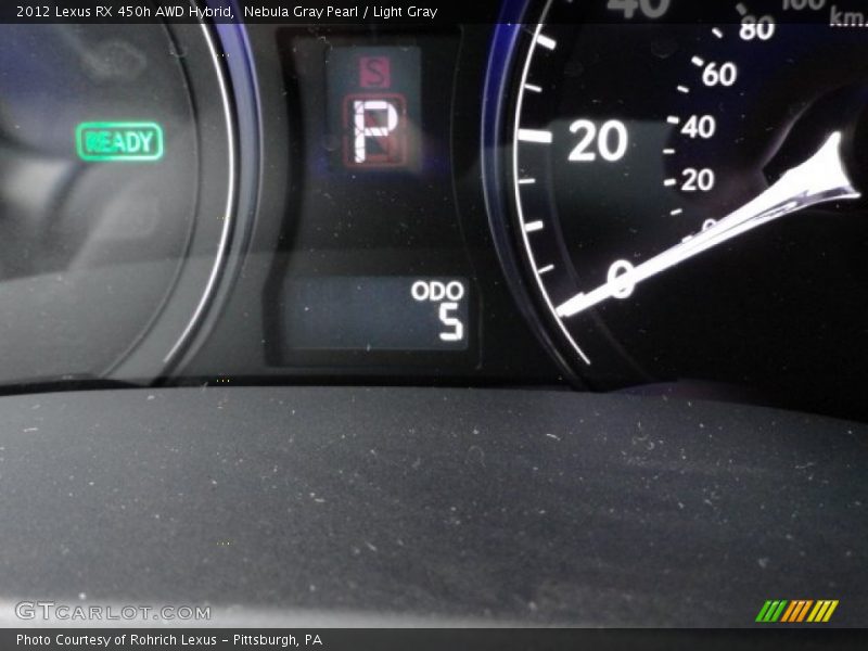 Nebula Gray Pearl / Light Gray 2012 Lexus RX 450h AWD Hybrid