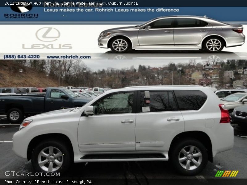 Starfire White Pearl / Ecru/Auburn Bubinga 2012 Lexus GX 460 Premium