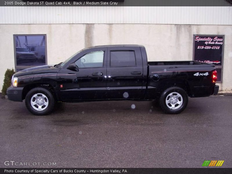 Black / Medium Slate Gray 2005 Dodge Dakota ST Quad Cab 4x4