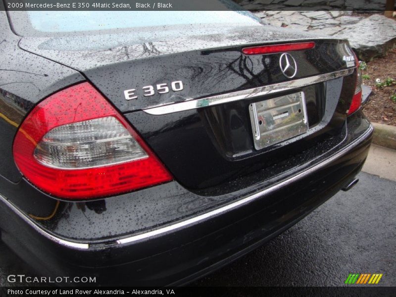 Black / Black 2009 Mercedes-Benz E 350 4Matic Sedan