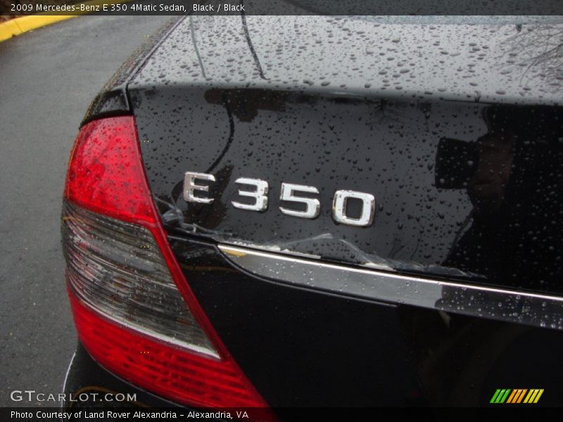 Black / Black 2009 Mercedes-Benz E 350 4Matic Sedan