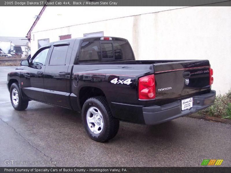 Black / Medium Slate Gray 2005 Dodge Dakota ST Quad Cab 4x4