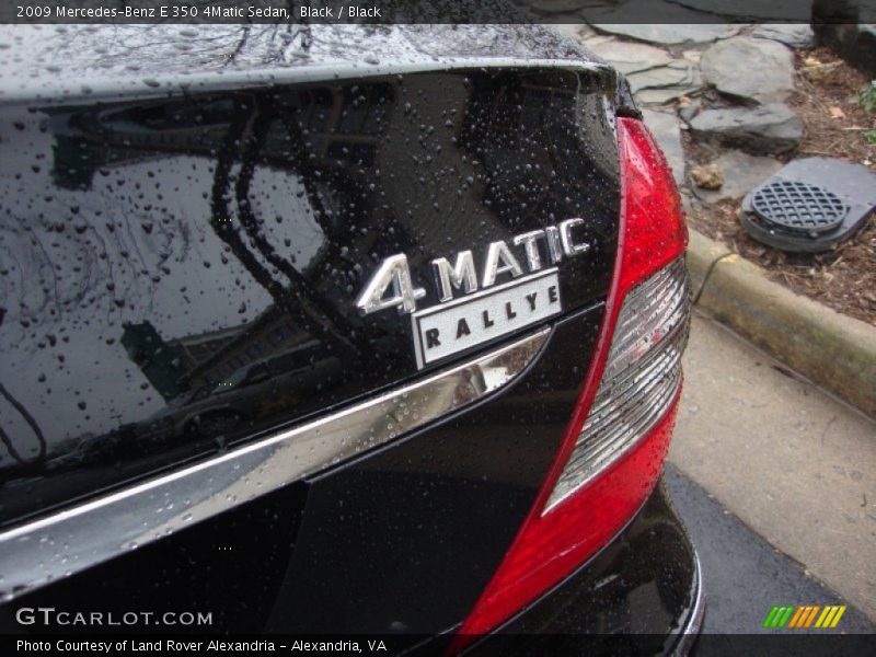 Black / Black 2009 Mercedes-Benz E 350 4Matic Sedan