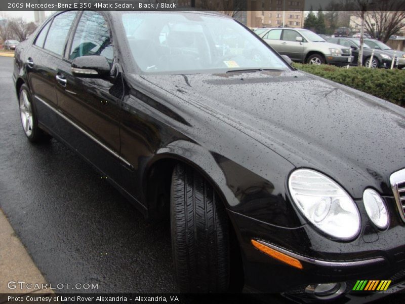 Black / Black 2009 Mercedes-Benz E 350 4Matic Sedan