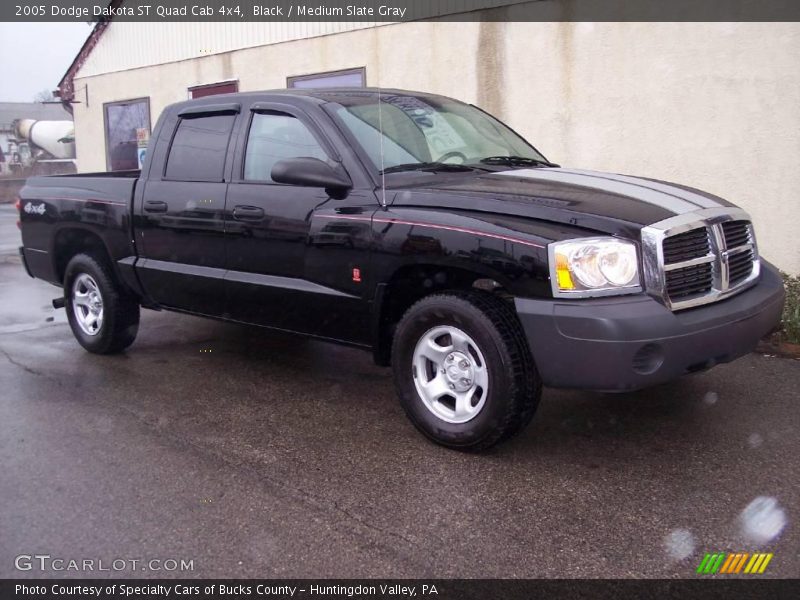 Black / Medium Slate Gray 2005 Dodge Dakota ST Quad Cab 4x4