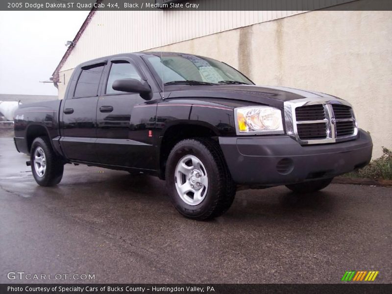 Black / Medium Slate Gray 2005 Dodge Dakota ST Quad Cab 4x4