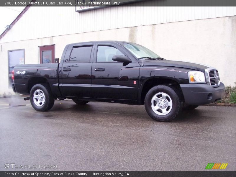 Black / Medium Slate Gray 2005 Dodge Dakota ST Quad Cab 4x4