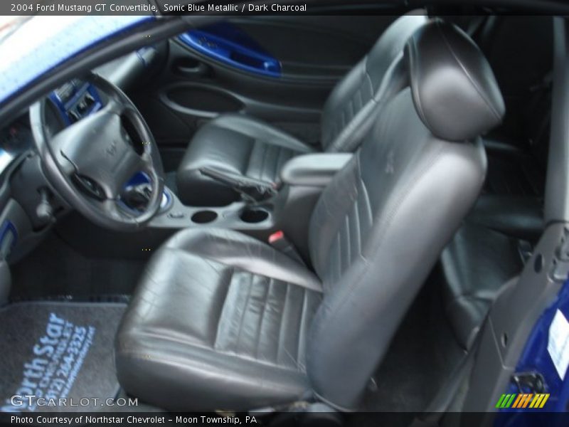 Sonic Blue Metallic / Dark Charcoal 2004 Ford Mustang GT Convertible