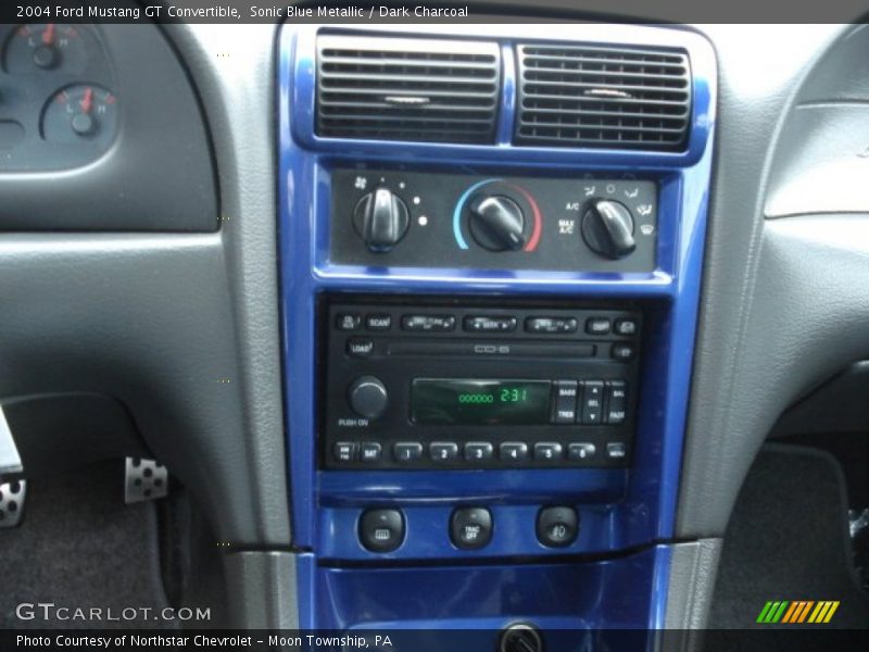 Sonic Blue Metallic / Dark Charcoal 2004 Ford Mustang GT Convertible