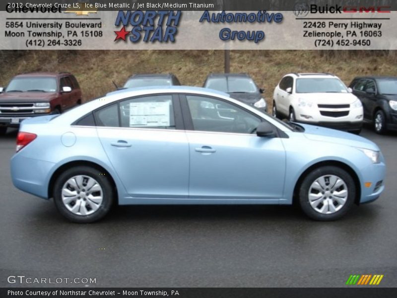 Ice Blue Metallic / Jet Black/Medium Titanium 2012 Chevrolet Cruze LS