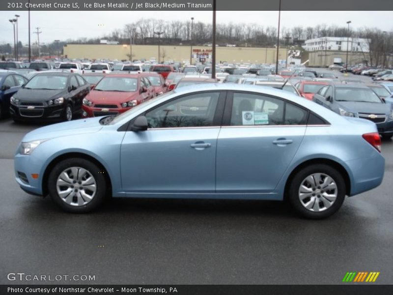 Ice Blue Metallic / Jet Black/Medium Titanium 2012 Chevrolet Cruze LS