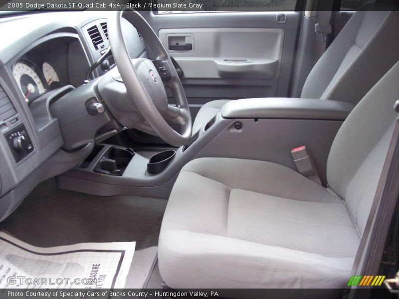 Black / Medium Slate Gray 2005 Dodge Dakota ST Quad Cab 4x4