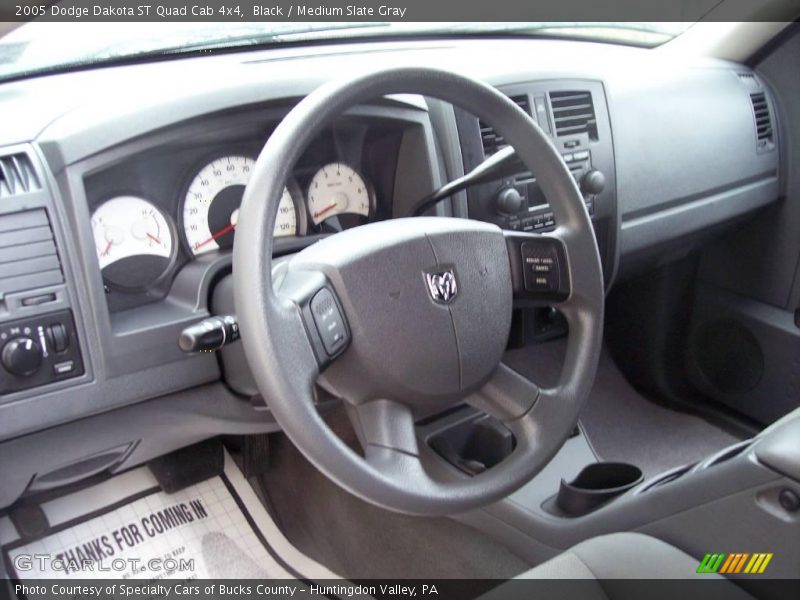 Black / Medium Slate Gray 2005 Dodge Dakota ST Quad Cab 4x4