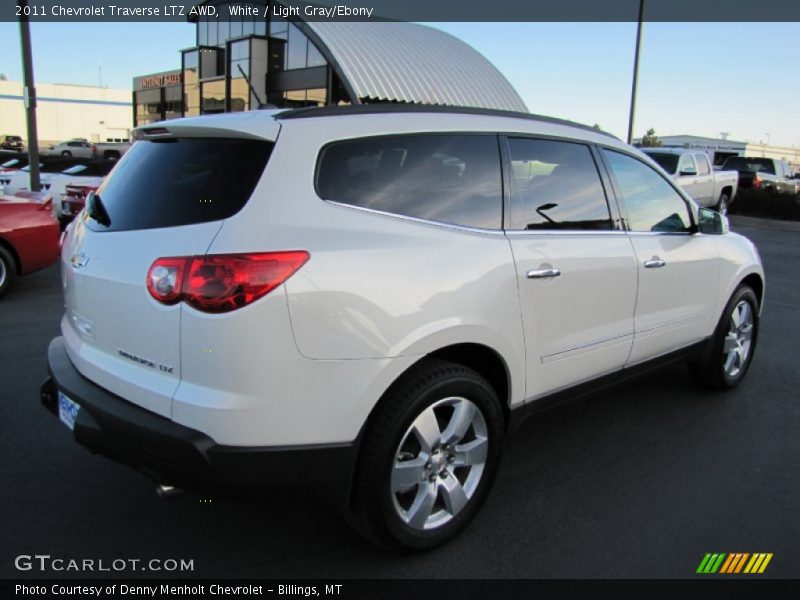 White / Light Gray/Ebony 2011 Chevrolet Traverse LTZ AWD