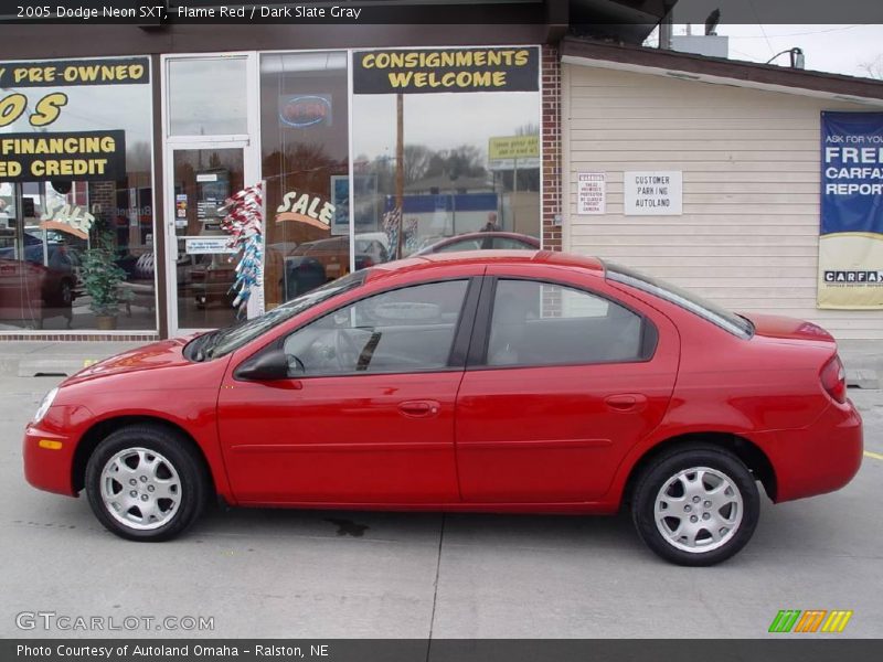 Flame Red / Dark Slate Gray 2005 Dodge Neon SXT