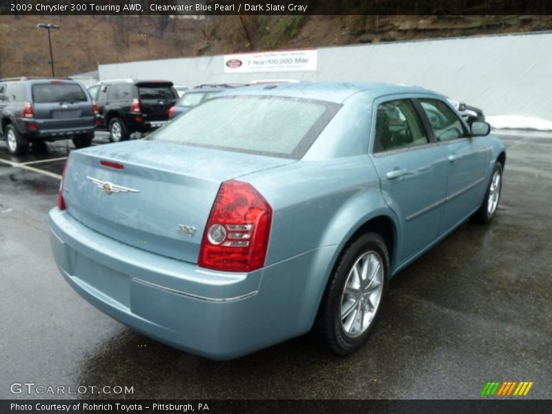 Clearwater Blue Pearl / Dark Slate Gray 2009 Chrysler 300 Touring AWD