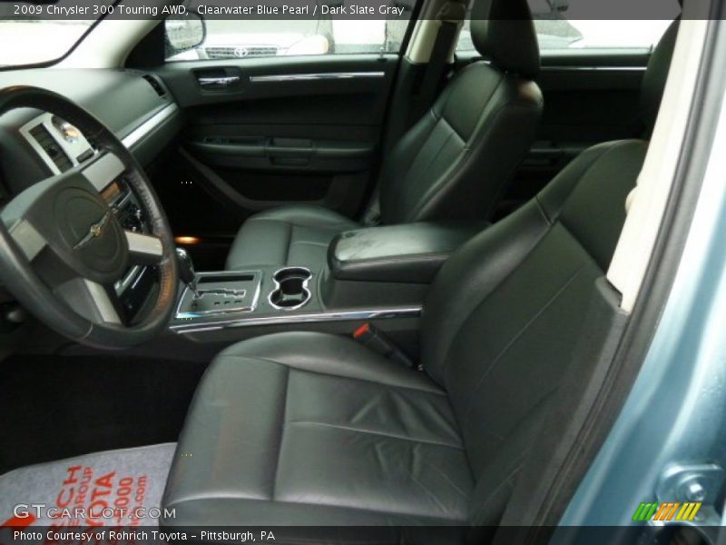 Clearwater Blue Pearl / Dark Slate Gray 2009 Chrysler 300 Touring AWD
