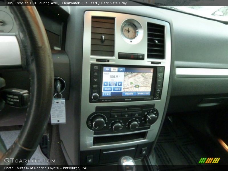 Clearwater Blue Pearl / Dark Slate Gray 2009 Chrysler 300 Touring AWD