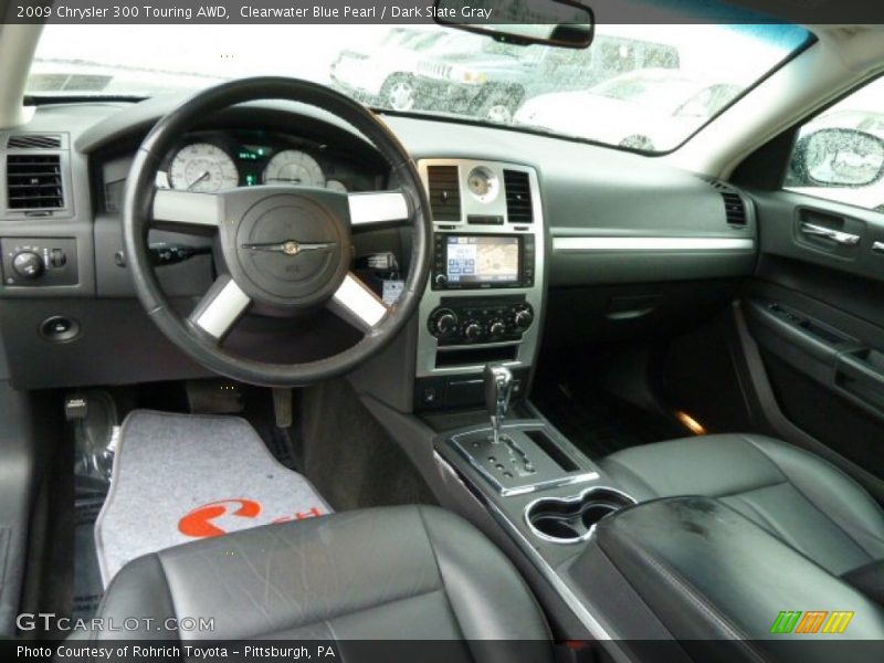 Clearwater Blue Pearl / Dark Slate Gray 2009 Chrysler 300 Touring AWD