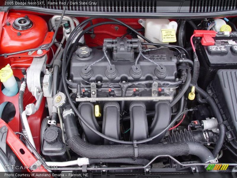 Flame Red / Dark Slate Gray 2005 Dodge Neon SXT