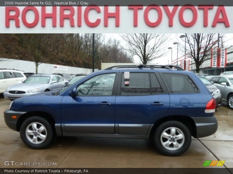 Nautical Blue / Gray 2006 Hyundai Santa Fe GLS