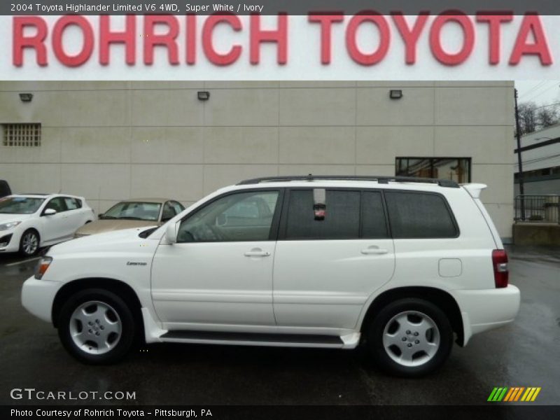 Super White / Ivory 2004 Toyota Highlander Limited V6 4WD