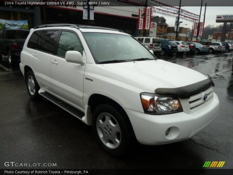 Super White / Ivory 2004 Toyota Highlander Limited V6 4WD